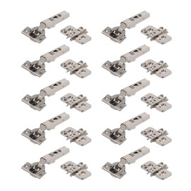 Blum 10 x BLUM CLIP top BLUMOTION M?bel Scharnier 110, gerade mit Feder, Eckanschlag + BLUM CLIP Exzenter Kreuzmontageplatte, Stahl, Schraubvariante, Distanz 0 mm