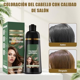 Shampoo para Canas 3 en 1, Shampoo Tinte Instantaneo Cubre Canas, Tinte Capilar de Acción Rápida, Suave y no Dañino, Ideal para Hombres y Mujeres, 500