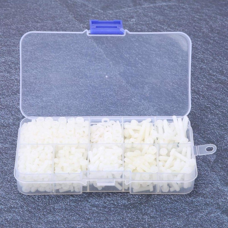 Nylon Screw Nuts, 800 Pieces M3 Nylon Screw Nut Set