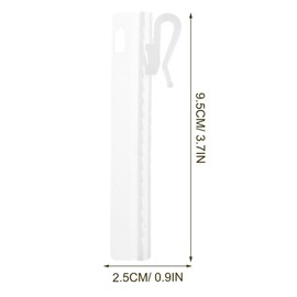 Garneck 25pcs Curtain Hooks Plastic Adjustable Depth Pinch Pleat Locking Curtain Tape Clip Hook Hanging Rings Hook Hanger for Window Door Shower Curtain