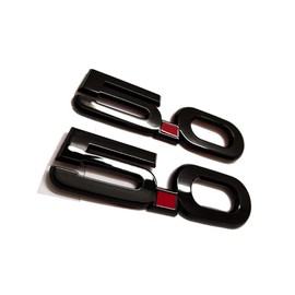 Liphontcta 2pcs (Pair) 5.0 Emblem 3D Badge Decal Stickers Replacement for 2015-2017 Mustang Black