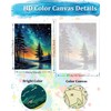 TOCARE Aurora Paint by Numbers Kit for Adults,Aurora Borealis Adult
