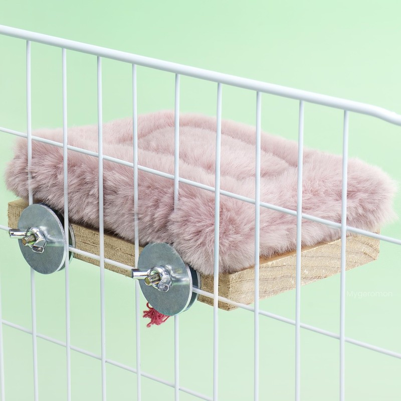 Bird Hammock Bed for Cage Parrot Perch Wooden Parakeet Sleeping