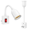 E26/E27 Plug in Light Bulb Socket Adapter with On/Off Switch