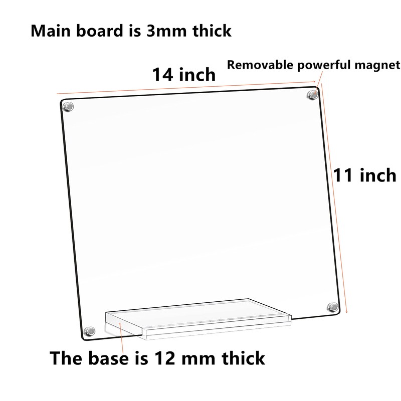 IEEK Magnetic Dry Erase Board for Fridge and Desk,Small Acrylic