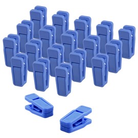 ONE250 Premium Heavy Duty ABS Plastic Slim-line Hanger Set of Finger Clips for Velvet Hangers - 20 Pack (Blue)