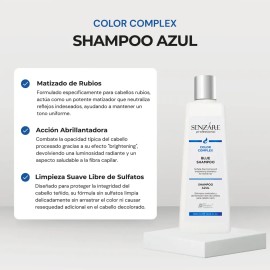 Senzáre Color Complex Shampoo Azul 300 ml