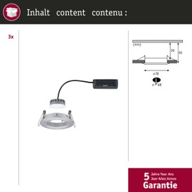 Paulmann Coffer, zinc, 6.8 W, Turned Aluminium