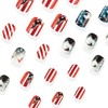 24 Pcs 4th of July Press on Nails Medium Square