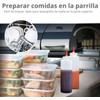 U Chef Juego de 6 Botellas de Plástico Exprimibles para