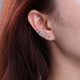 Inateannal Boho Antlers Ear Cuff Earring Antlers Ear Climber Earrings Gold Tree Branch Antlers Ear Cuff Earrings Antlers Climber Crawbler Earrings Minimalist Antlers Stud Earrings, Zinc, No Gemstone