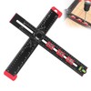 TRUTOPWAY 4-in-1 Aluminum Drilling Positioning Ruler, 16" Multifunctional T Square