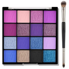 Erinde Colorful Makeup Eyeshadow Palette 16 Colors, Highly Pigmented Make up Shimmer Eye Shadow Pallete Powder, Highlighter Makeup Palette, Contour Eye Shadow Palette, Glitter Eyeshadow Palette #01