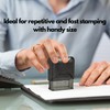 SIRDAS Self Inking Rubber Stamp, Refillable Red Ink Preinstalled -