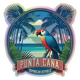 Punta Cana Dominican Republic Holographic Souvenir Vinyl Decal Sticker 6 Inch PDesign Arrot