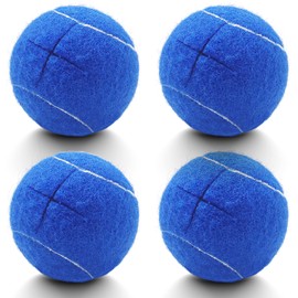 HPWFHPLF Precut Walker Tennis Balls, 4PCS Tennis Balls for Chairs Desk Furniture Legs, Floor Protection (Navy Blue)