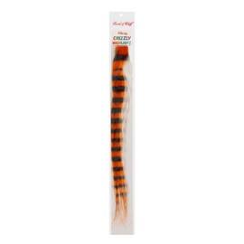Lord & Cliff 100% Remy Human Hair Grizzly Highlight Clip-In Extension 14 Inch Burntorange/Brown