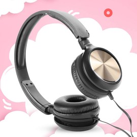 Wired Music Headset, Noise Canceling Function Wired Headphones Portable Wired for PC for Smart Phones(Gray)