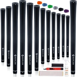 SAPLIZE Golf Grips, Midsize 13 Grips With 15 Tapes, Anti-slip Rubber Golf Club Grips, Purple
