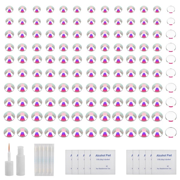ZS 500Pcs Fake Nose Stud, Non-Piercing Eyebrow Nose Lip Ear