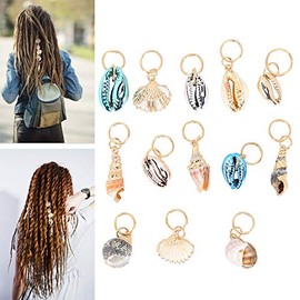 Joyería Anillos para el Cabello y Trenzas - Concha, Pinzas para el Cabello y Rastas