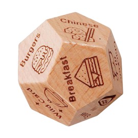 Date Night Dice | Dice Game Food Decision Dice | Dating Dice Dinner Dice, Food Dice Date Night Game Wooden for Birthday Christmas Valentines Day