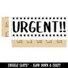 Urgent Squared Dot Lines Self-Inking Rubber Stamp Ink Stamper for