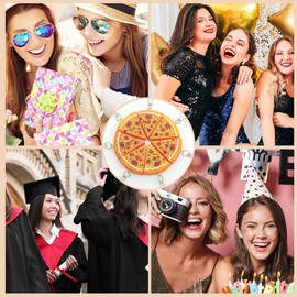 EQLEF® 7 PCS In 1 Set Pizza Necklace Best Friends Forever Necklace For Women Men Children Friendship Best Gifts colar