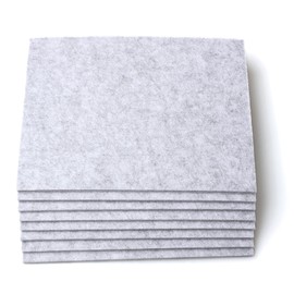 Hoappa 8-Pack Furniture Felt Pads 1/5" Thick Self-Stick Heavy Duty Sheets Wood Floor Protector, Grey