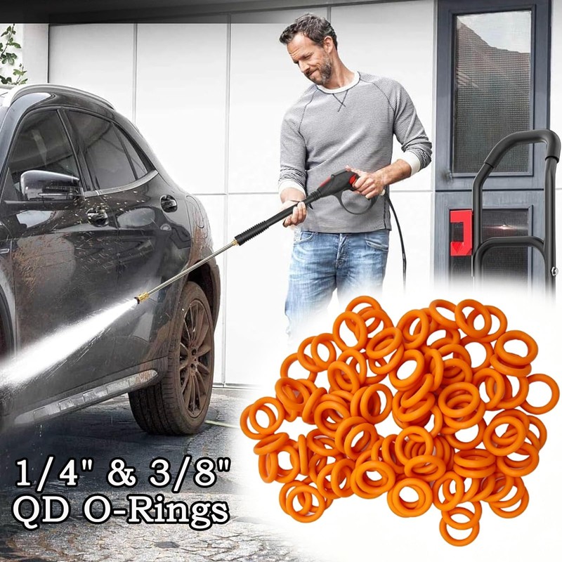3/8" Pressure Washer O-Ring Replacement Set,M22 Quick Connect Fittings, Red