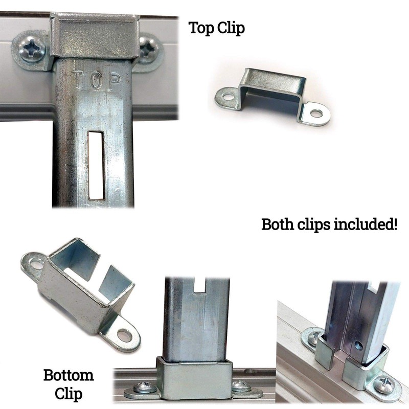 Showcase Interior Standard Clips, Display Case Bracket Channel Holder, Top