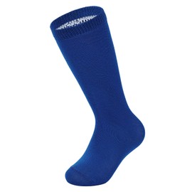 Royal Blue Baseball Socks Youth Soccer Boys Girls Kids Baseball Softball Football Knee High Socks Cotton Athletic Stocking for Kids 1 Pack Pure Royal Blue 9-12T