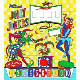 Williams Jolly Jokers Pinball Machine Replacement Translite