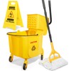 38 Qt Commercial Mop Bucket with Side Press Wringer on