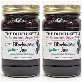 Amish Homestyle Sugarless Seedless Blackberry Jam 2-18 oz. Jars