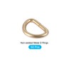 METALLIXITY Metal D Rings 50pcs (10mm), Non-welded D-shaped Ring Buckles