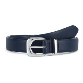 Earnda Blue Belts for Women Faux Leather Waist Belt with Silver Buckle Casual Jeans Pants Dresses