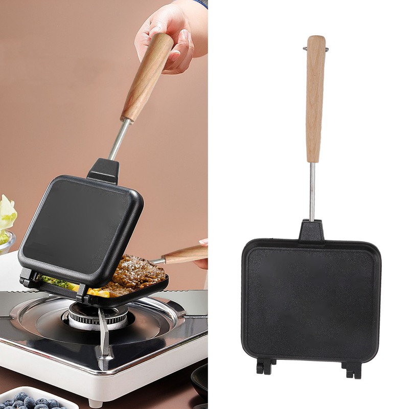 Double Sided Frying Pan Aluminum Alloy Sandwich Cooking Pan with