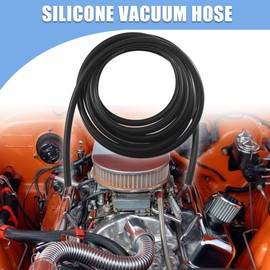 X AUTOHAUX 300cm 9.84ft Black Silicone Air Hose Pipe Tubing 7mm OD 3mm ID for Car