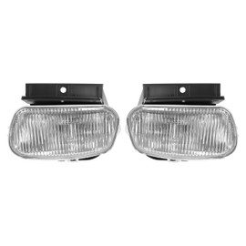 HECASA Pair Fog Light w/Bulb Compatible with 1998 1999 2000 Ford Ranger Front Bumper Fog Lamp Replacement for FO2592198 FO2593198 YL5Z15200AB YL5Z15200AA Clear Lens Driver & Passenger Side 2 Pcs