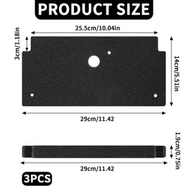 Set of 3 12022801 Dryer Filter Tumble Dryer for Siemens Iq300 Sponge Filter 292 x 142 x 19 mm Base Filter Dryer Replacement Parts for Bosch Siemens Iq300 Iq500 in Heat Pump Dryer