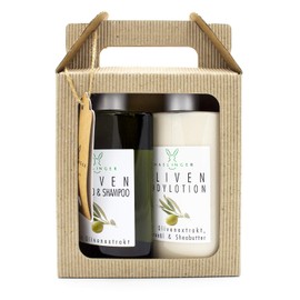 Olive Shower Bath & Shampoo and Body Lotion in Gift Box, 200 ml Each