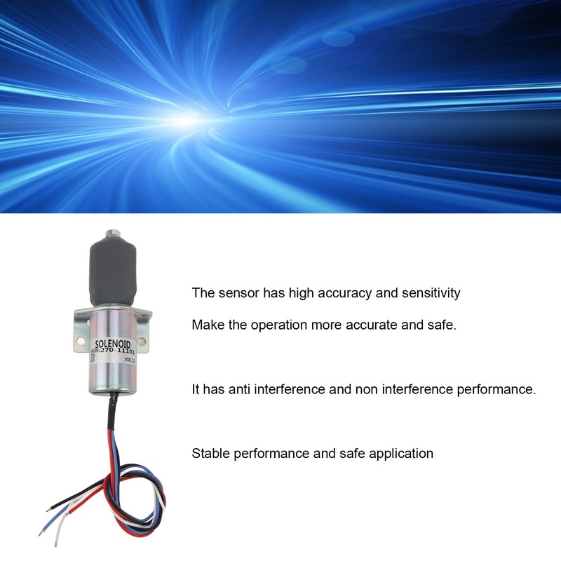 12V Electric Exhaust Solenoid High Accuracy Anti Interference 4 Wire