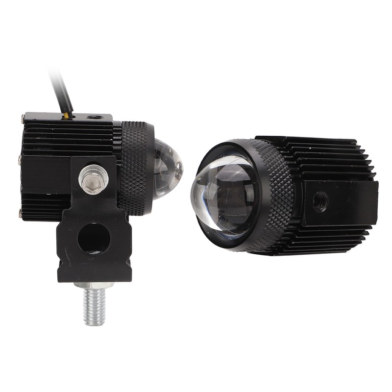 Pair Motorcycle LED Spotlight High Low Beam Yellow White Light