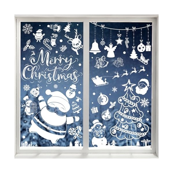 Christmas Window Stickers 300pcs Christmas Window Decorations Snowflake Xmas Window