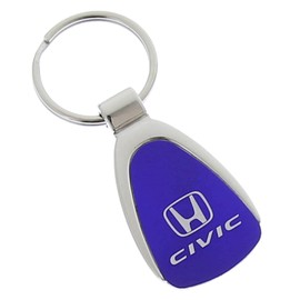 Au-TOMOTIVE GOLD Tear Drop Key Chain for Honda Civic (Blue)