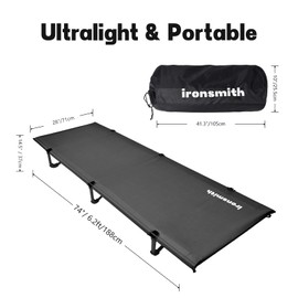 Camping Cot, Portable Camping Bed for Adults, Foldable Sleeping Cots for Hiking,Camping,Travel