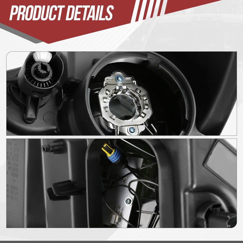Headlight Assembly with LED Running Light Compatible with 2015-2017 Ford