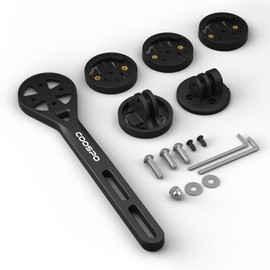CooSpo Out-Front Bike Computer Mount MT6S, Extended Cycling Computer Aero Integrated Handlebar, Compatible with Garmin Edge/Wahoo Elemnt/Bryton/iGPSPORT/GoPro Mount Adapter