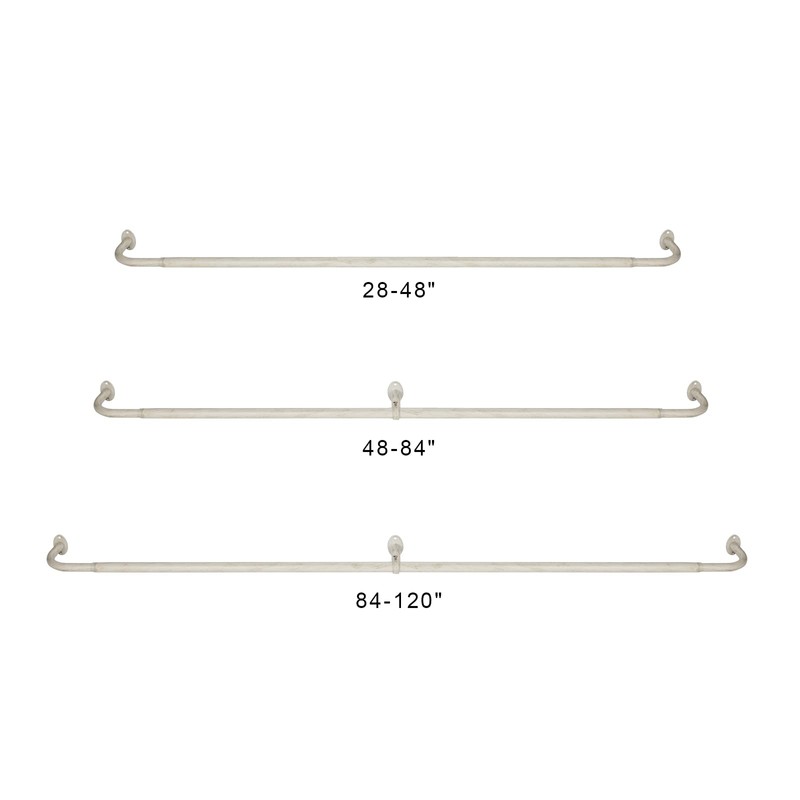 2 Pack Curtain Rods, Room Darking Wrap Around Single Window